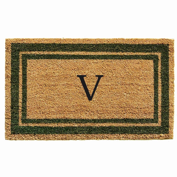 Calloway Mills Monogram Door Mat, Natural, Sage Green, 24 in W x 36 in L 153042436V - main